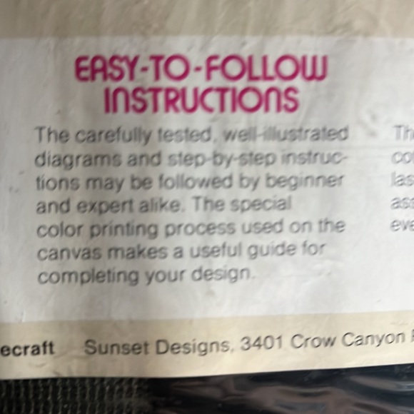 Vintage needlepoint kit “BLACK MONOGRAMMED PURSE” - Picture 6 of 8